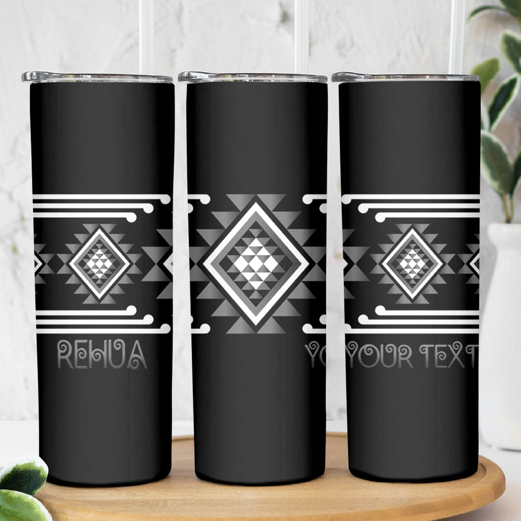 Aotearoa Atua Rehua Personalised Skinny Tumbler Maori God Of Healing Taniko Motifs LT14 - Polynesian Pride