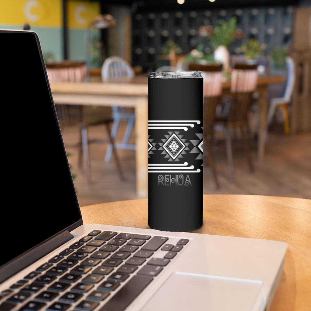 Aotearoa Atua Rehua Personalised Skinny Tumbler Maori God Of Healing Taniko Motifs LT14 - Polynesian Pride