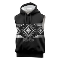Aotearoa Atua Rehua Personalised Sleeveless Hoodie Maori God Of Healing Taniko Motifs LT14 Grey - Polynesian Pride