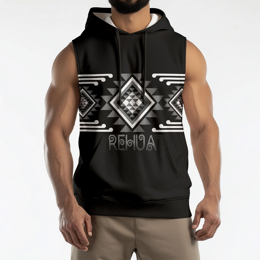 Aotearoa Atua Rehua Personalised Sleeveless Hoodie Maori God Of Healing Taniko Motifs LT14 - Polynesian Pride