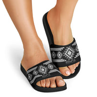 Aotearoa Atua Rehua Slide Sandals Maori God Of Healing Taniko Motifs LT14 - Polynesian Pride