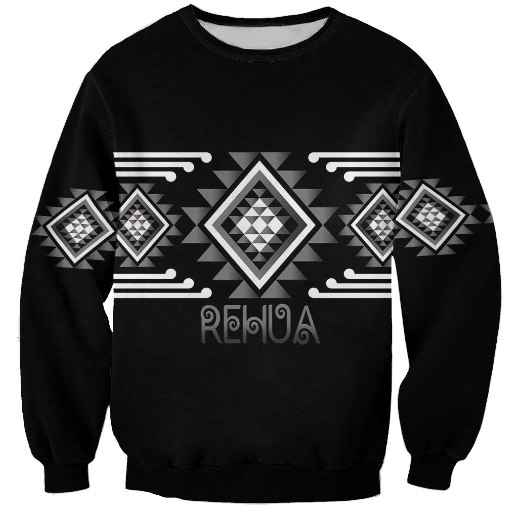 Aotearoa Atua Rehua Personalised Sweatshirt Maori God Of Healing Taniko Motifs LT14 Unisex Grey - Polynesian Pride