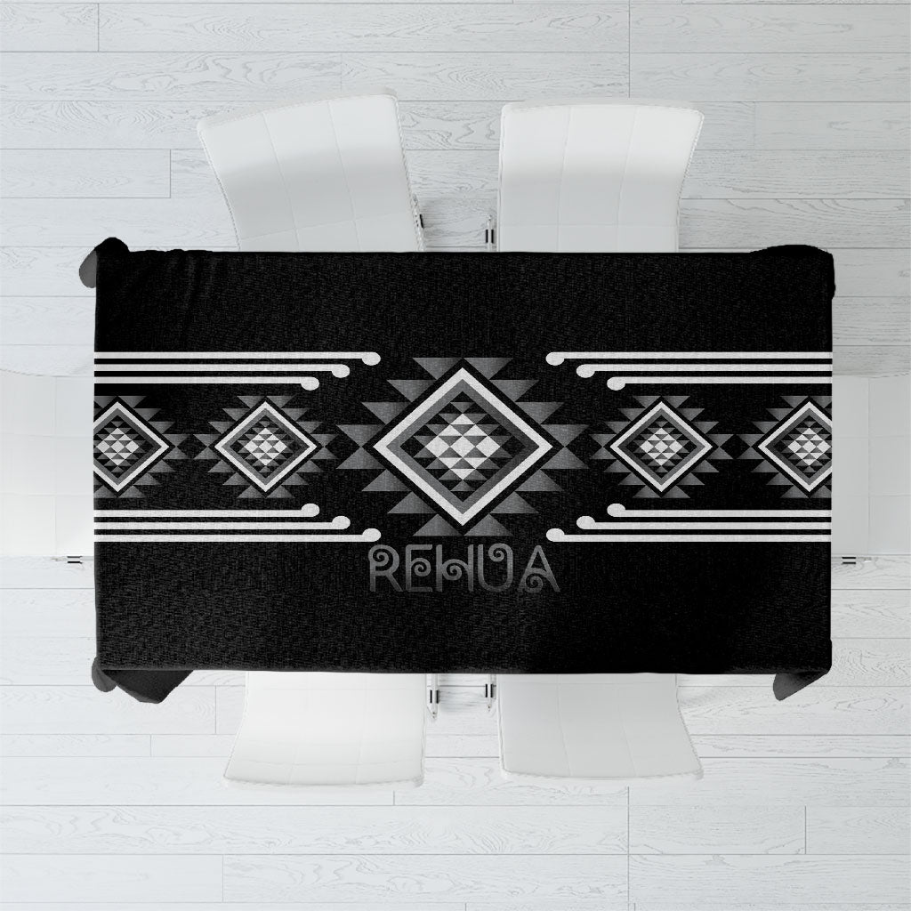 Aotearoa Atua Rehua Tablecloth Maori God Of Healing Taniko Motifs LT14 Grey - Polynesian Pride