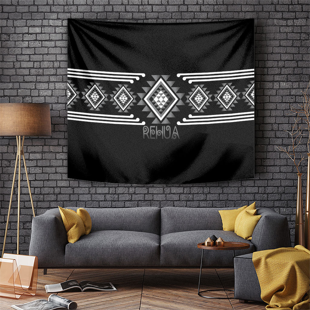 Aotearoa Atua Rehua Tapestry Maori God Of Healing Taniko Motifs LT14 Grey - Polynesian Pride