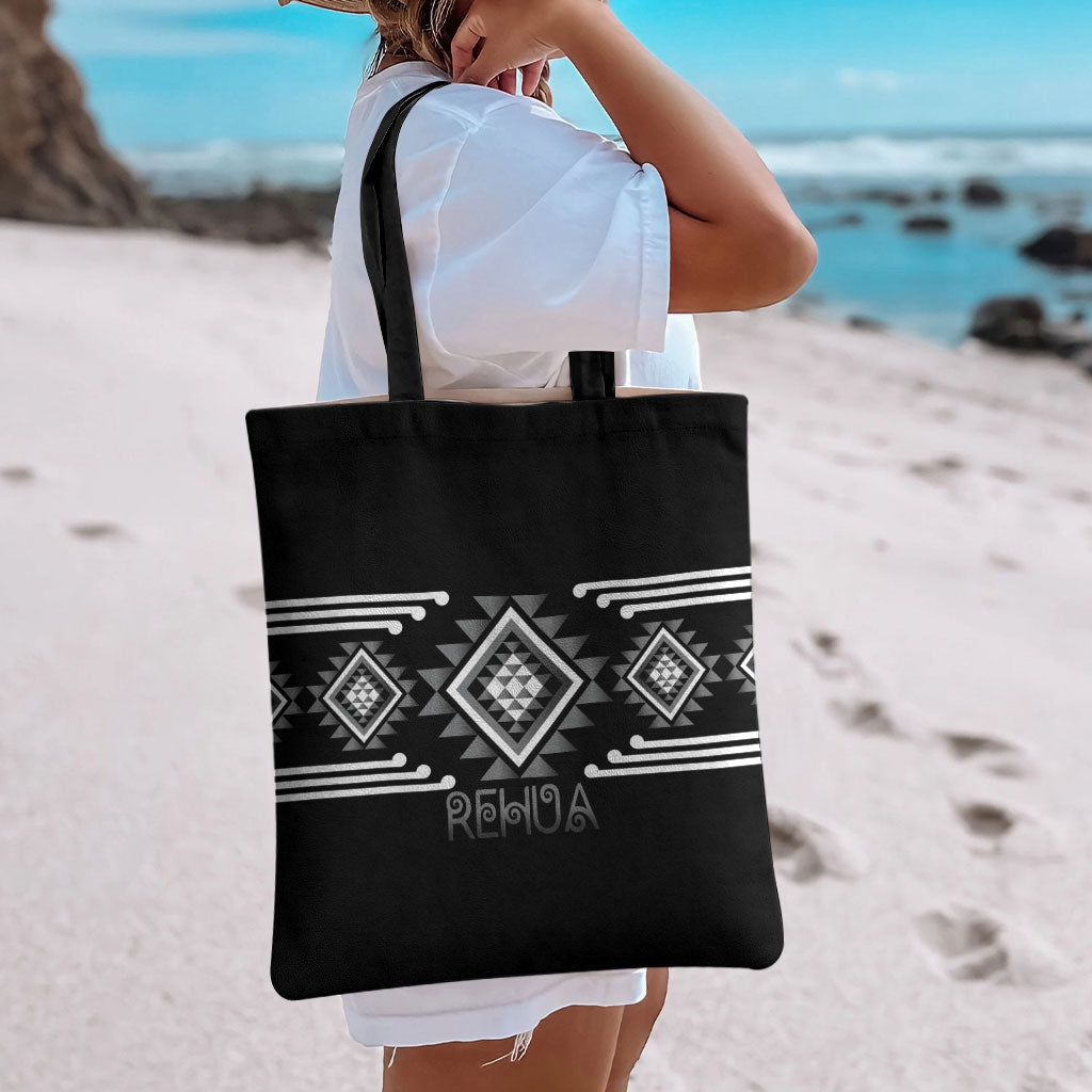 Aotearoa Atua Rehua Tote Bag Maori God Of Healing Taniko Motifs LT14 - Polynesian Pride