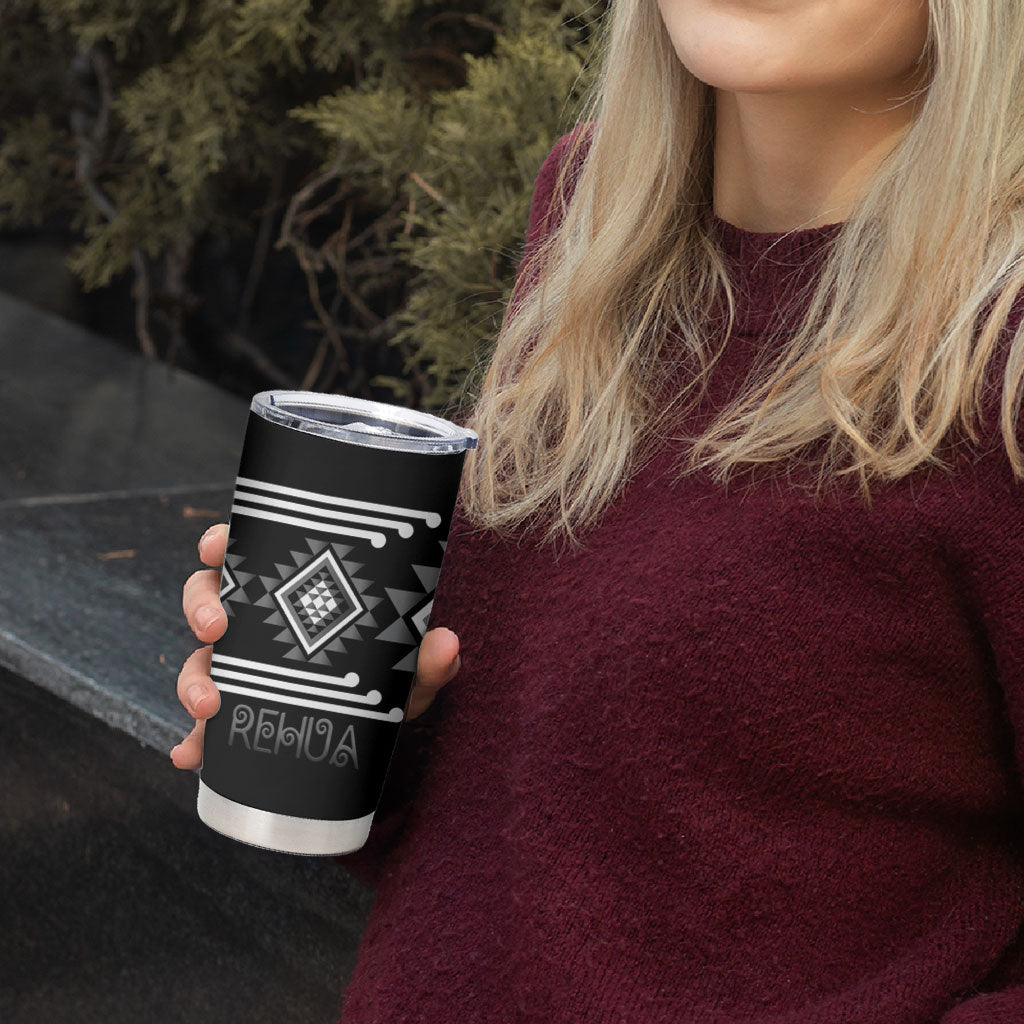 Aotearoa Atua Rehua Personalised Tumbler Cup Maori God Of Healing Taniko Motifs LT14 - Polynesian Pride