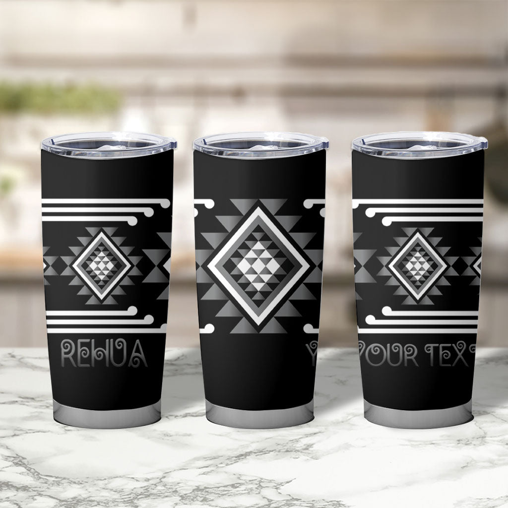 Aotearoa Atua Rehua Personalised Tumbler Cup Maori God Of Healing Taniko Motifs LT14 - Polynesian Pride