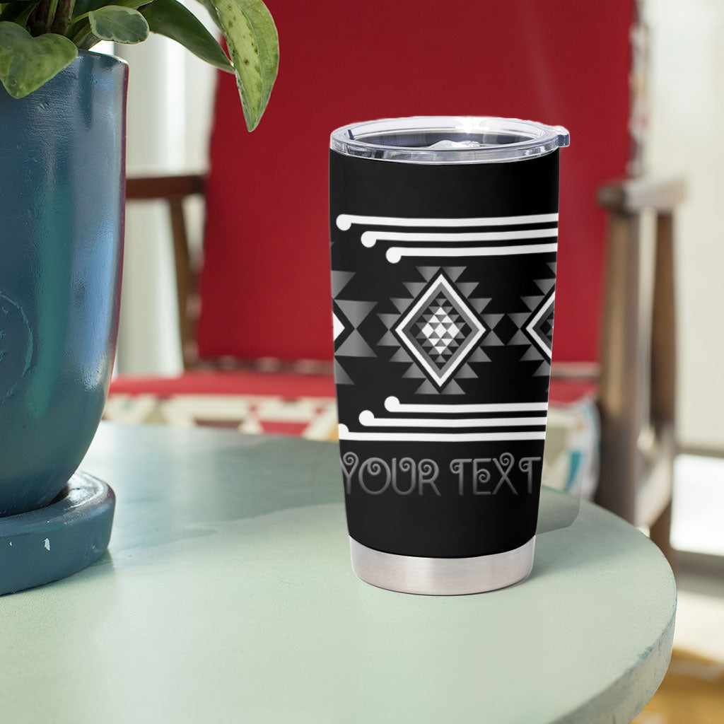 Aotearoa Atua Rehua Personalised Tumbler Cup Maori God Of Healing Taniko Motifs LT14 - Polynesian Pride
