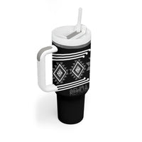 Aotearoa Atua Rehua Personalised Tumbler With Handle Maori God Of Healing Taniko Motifs LT14 - Polynesian Pride