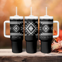 Aotearoa Atua Rehua Personalised Tumbler With Handle Maori God Of Healing Taniko Motifs LT14 - Polynesian Pride