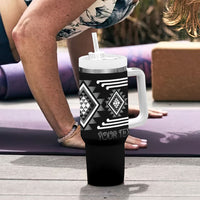 Aotearoa Atua Rehua Personalised Tumbler With Handle Maori God Of Healing Taniko Motifs LT14 - Polynesian Pride