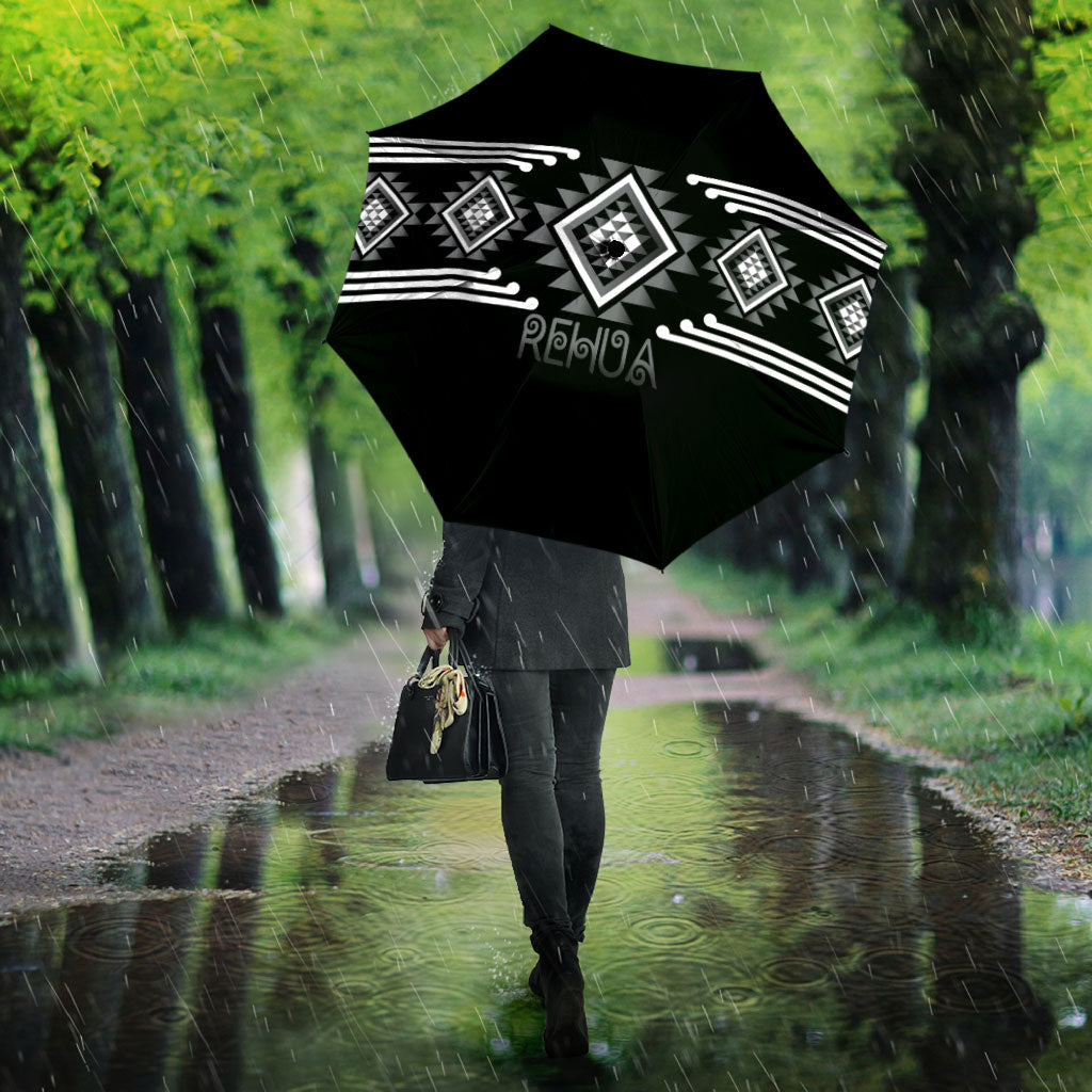 Aotearoa Atua Rehua Umbrella Maori God Of Healing Taniko Motifs LT14 - Polynesian Pride