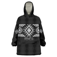 Aotearoa Atua Rehua Personalised Wearable Blanket Hoodie Maori God Of Healing Taniko Motifs LT14 One Size Grey - Polynesian Pride