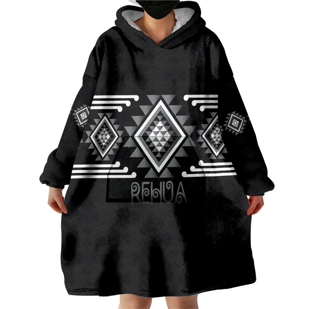 Aotearoa Atua Rehua Personalised Wearable Blanket Hoodie Maori God Of Healing Taniko Motifs LT14 - Polynesian Pride
