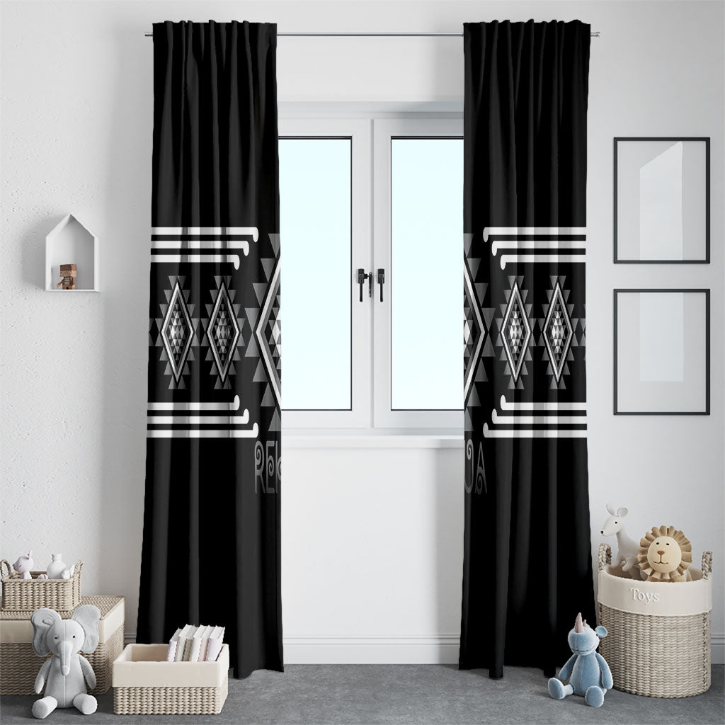 Aotearoa Atua Rehua Window Curtain Maori God Of Healing Taniko Motifs LT14 - Polynesian Pride