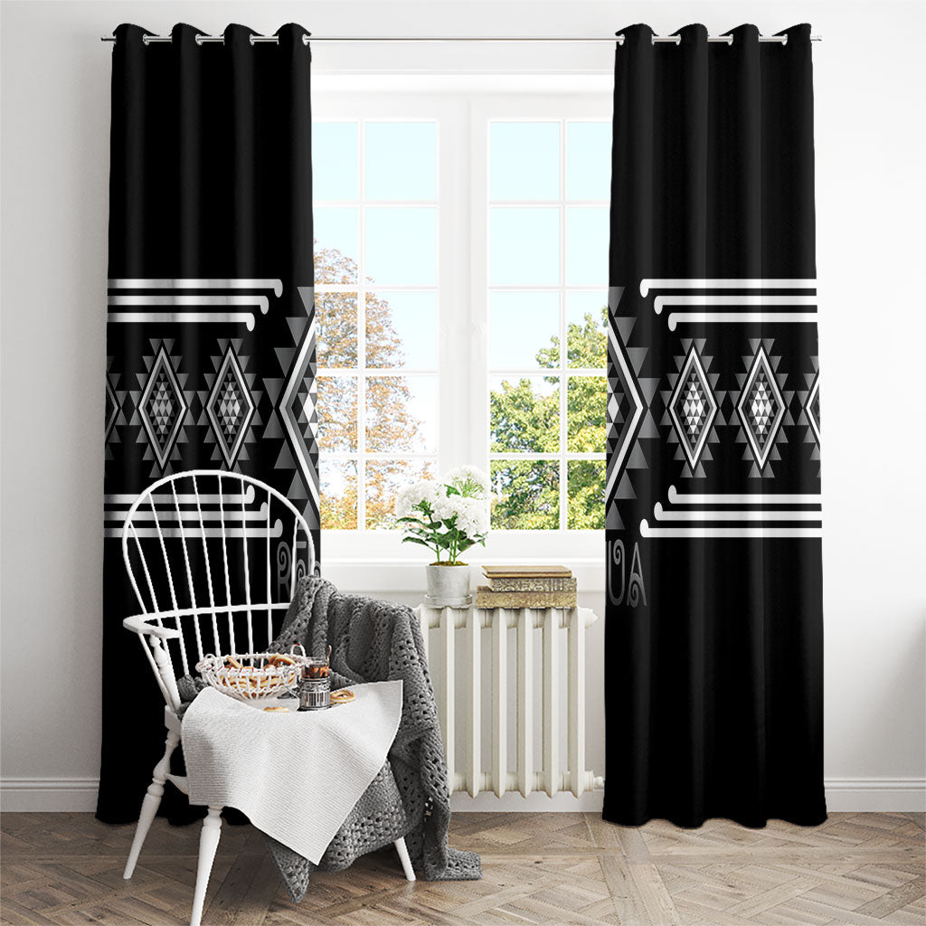 Aotearoa Atua Rehua Window Curtain Maori God Of Healing Taniko Motifs LT14 - Polynesian Pride