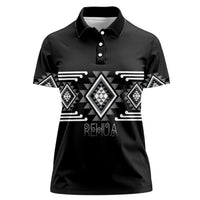 Aotearoa Atua Rehua Personalised Women Polo Shirt Maori God Of Healing Taniko Motifs LT14 Female Grey - Polynesian Pride