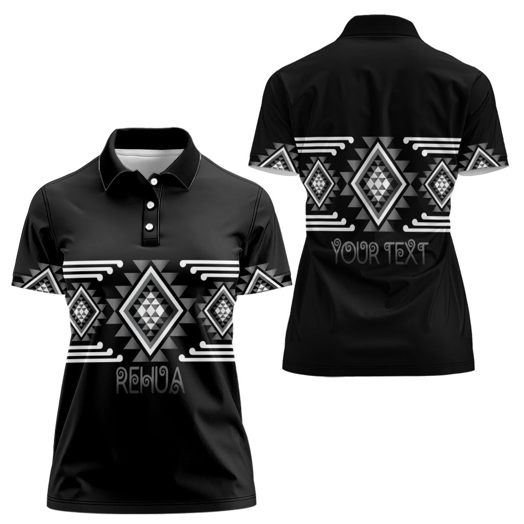 Aotearoa Atua Rehua Personalised Women Polo Shirt Maori God Of Healing Taniko Motifs LT14 - Polynesian Pride