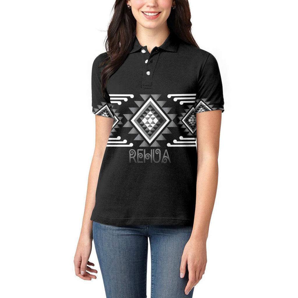 Aotearoa Atua Rehua Personalised Women Polo Shirt Maori God Of Healing Taniko Motifs LT14 - Polynesian Pride