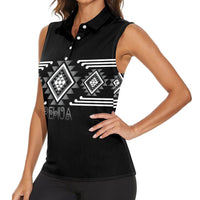 Aotearoa Atua Rehua Personalised Women Sleeveless Polo Shirt Maori God Of Healing Taniko Motifs LT14 - Polynesian Pride