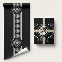 Aotearoa Atua Rehua Wrapping Paper Maori God Of Healing Taniko Motifs LT14 58" × 23" Grey - Polynesian Pride