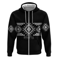 Aotearoa Atua Rehua Personalised Zip Hoodie Maori God Of Healing Taniko Motifs LT14 Zip Hoodie Grey - Polynesian Pride