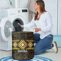 Aotearoa Atua Mahuika Laundry Basket Maori Goddess Of Fire Taniko Motifs LT14 - Polynesian Pride