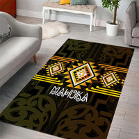 Aotearoa Atua Mahuika Area Rug Maori Goddess Of Fire Taniko Motifs LT14 - Polynesian Pride