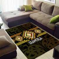 Aotearoa Atua Mahuika Area Rug Maori Goddess Of Fire Taniko Motifs LT14 - Polynesian Pride