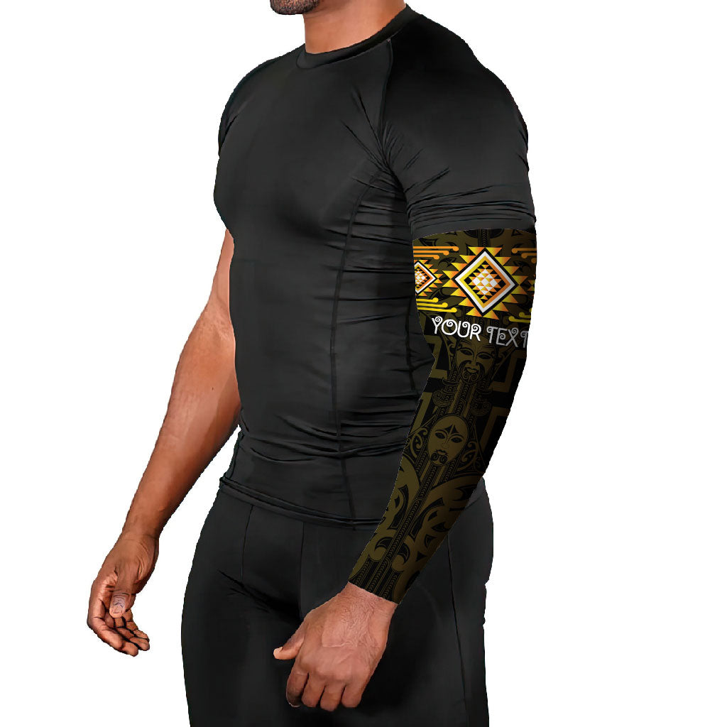 Aotearoa Atua Mahuika Personalised Arm Sleeves Maori Goddess Of Fire Taniko Motifs LT14 - Polynesian Pride