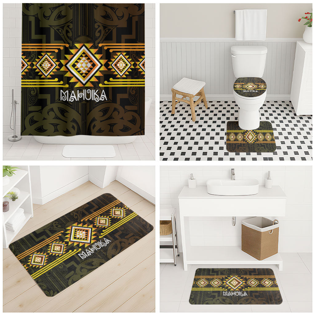 Aotearoa Atua Mahuika Bathroom Set Maori Goddess Of Fire Taniko Motifs