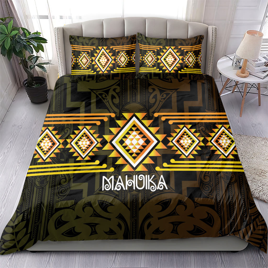 Aotearoa Atua Mahuika Bedding Set Maori Goddess Of Fire Taniko Motifs LT14 - Polynesian Pride
