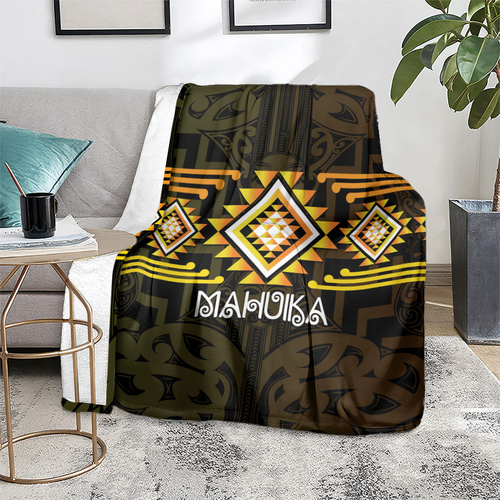 Aotearoa Atua Mahuika Blanket Maori Goddess Of Fire Taniko Motifs LT14 - Polynesian Pride