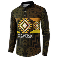 Aotearoa Atua Mahuika Personalised Button Sweatshirt Maori Goddess Of Fire Taniko Motifs LT14 - Polynesian Pride