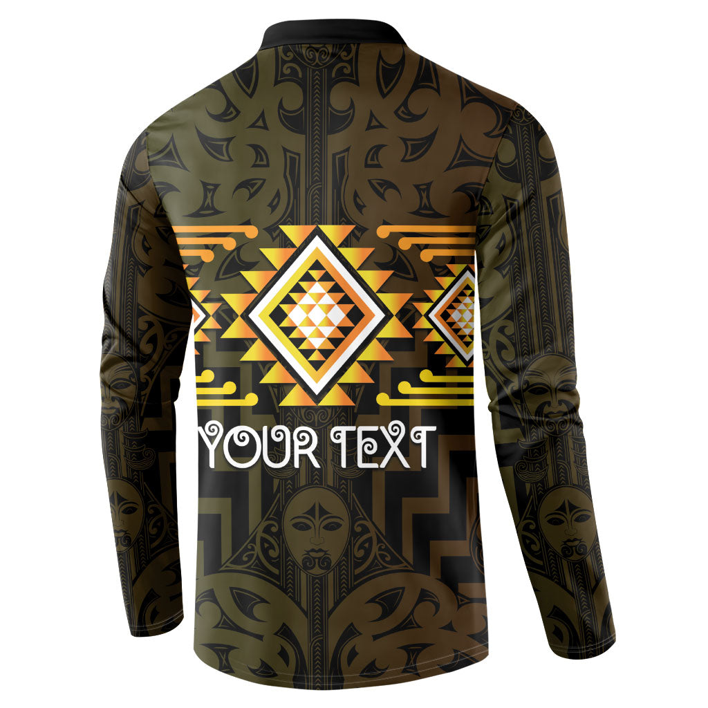 Aotearoa Atua Mahuika Personalised Button Sweatshirt Maori Goddess Of Fire Taniko Motifs LT14 - Polynesian Pride