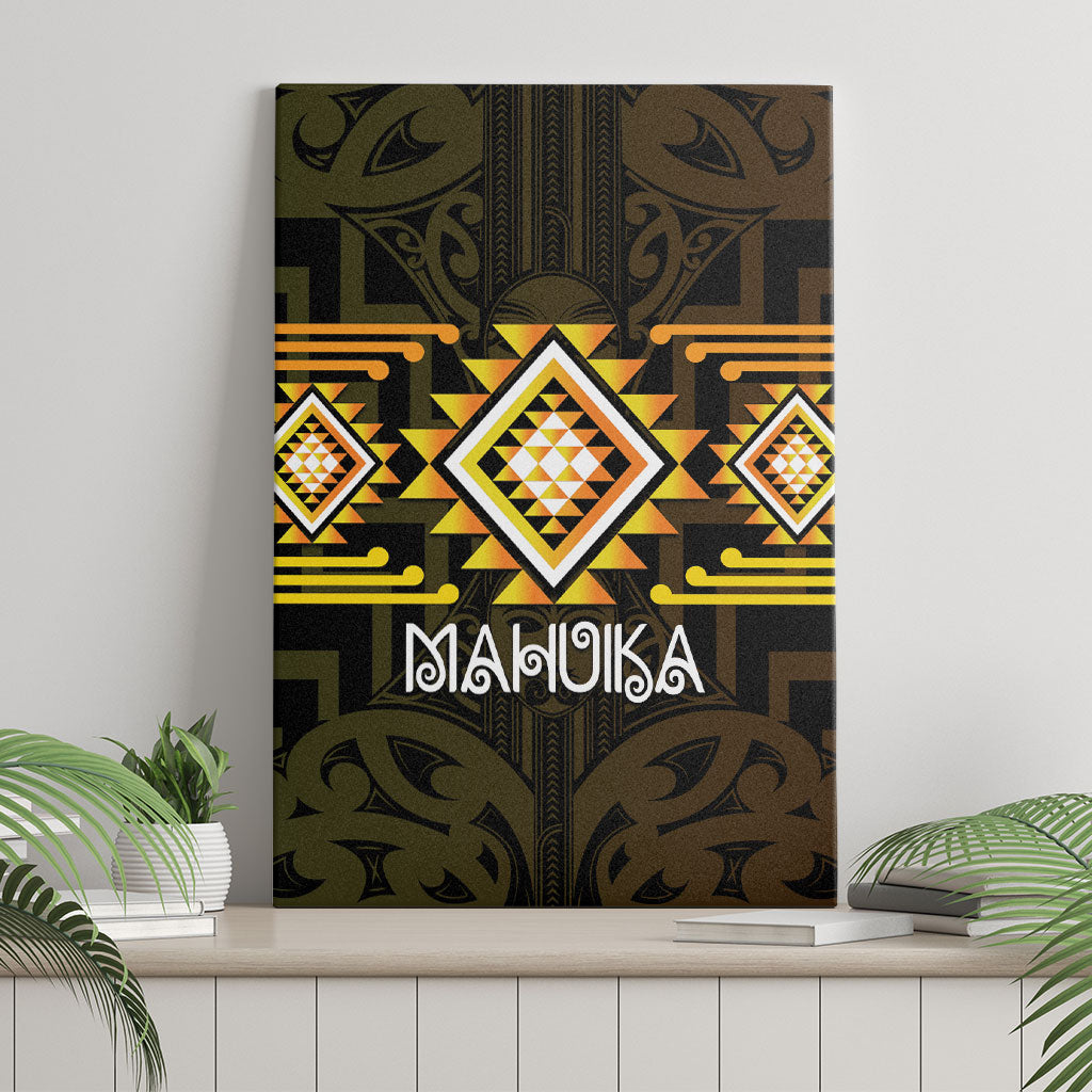 Aotearoa Atua Mahuika Canvas Wall Art Maori Goddess Of Fire Taniko Motifs LT14 - Polynesian Pride