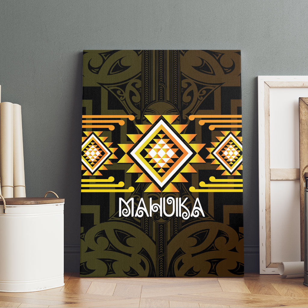 Aotearoa Atua Mahuika Canvas Wall Art Maori Goddess Of Fire Taniko Motifs LT14 - Polynesian Pride
