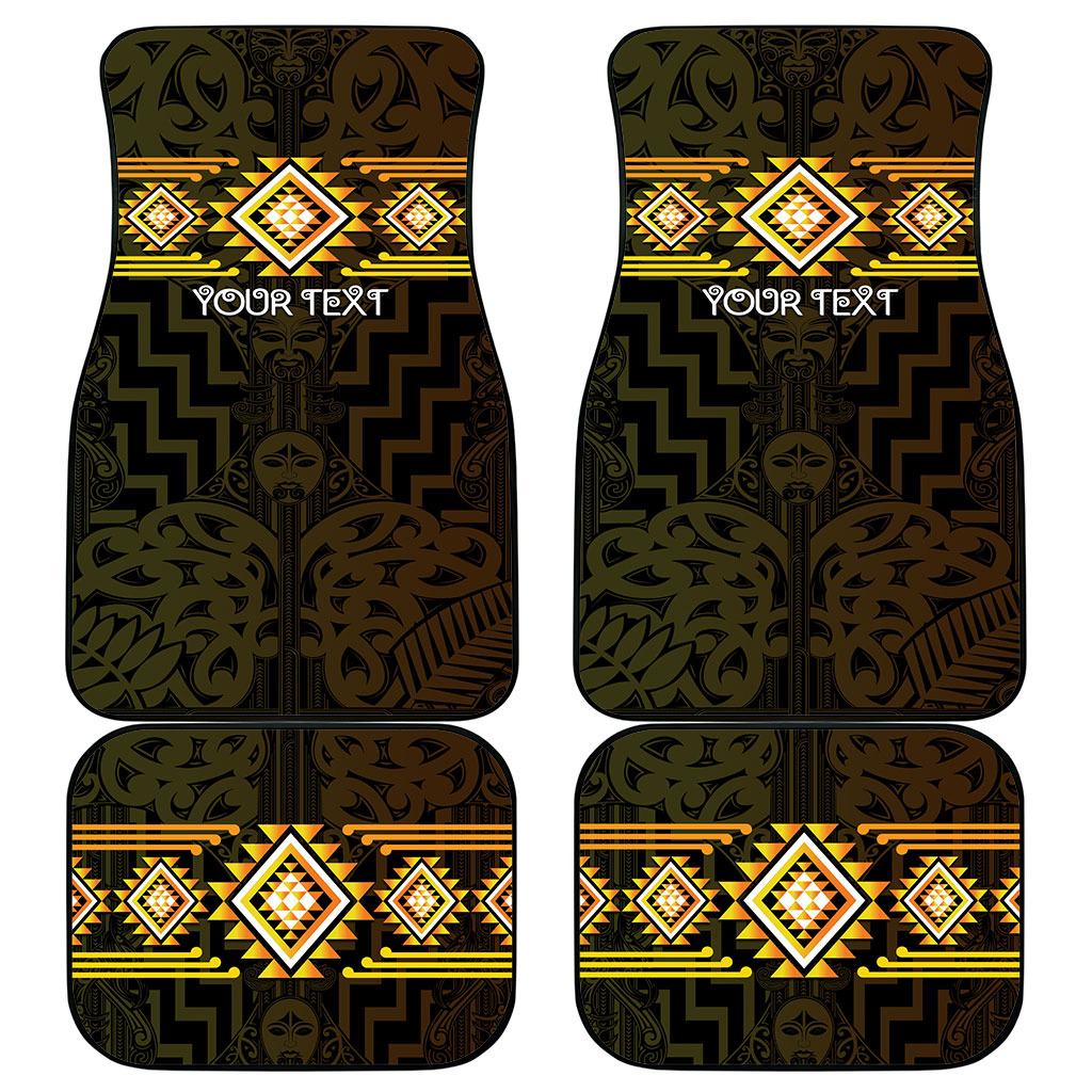 Aotearoa Atua Mahuika Personalised Car Mats Maori Goddess Of Fire Taniko Motifs LT14 - Polynesian Pride