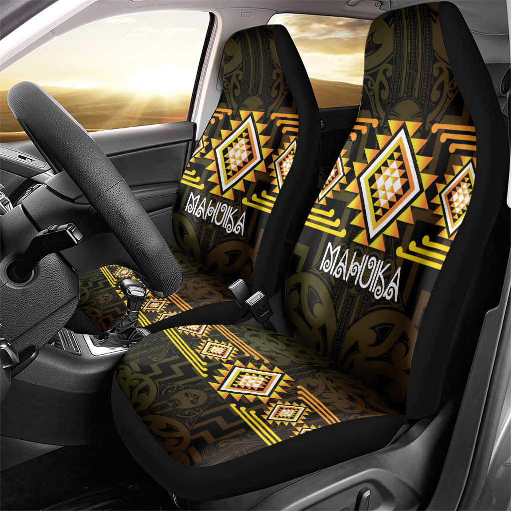 Aotearoa Atua Mahuika Car Seat Cover Maori Goddess Of Fire Taniko Motifs LT14 - Polynesian Pride