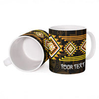 Aotearoa Atua Mahuika Personalised Ceramic Mug Maori Goddess Of Fire Taniko Motifs LT14 - Polynesian Pride