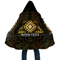Aotearoa Atua Mahuika Personalised Cloak Maori Goddess Of Fire Taniko Motifs LT14 Unisex Yellow - Polynesian Pride