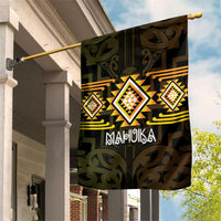 Aotearoa Atua Mahuika Garden Flag Maori Goddess Of Fire Taniko Motifs LT14 House Flag Yellow - Polynesian Pride