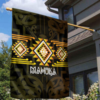 Aotearoa Atua Mahuika Garden Flag Maori Goddess Of Fire Taniko Motifs LT14 - Polynesian Pride