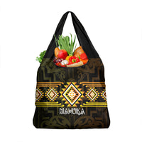 Aotearoa Atua Mahuika Grocery Bag Maori Goddess Of Fire Taniko Motifs LT14 1-pack One Size Yellow - Polynesian Pride