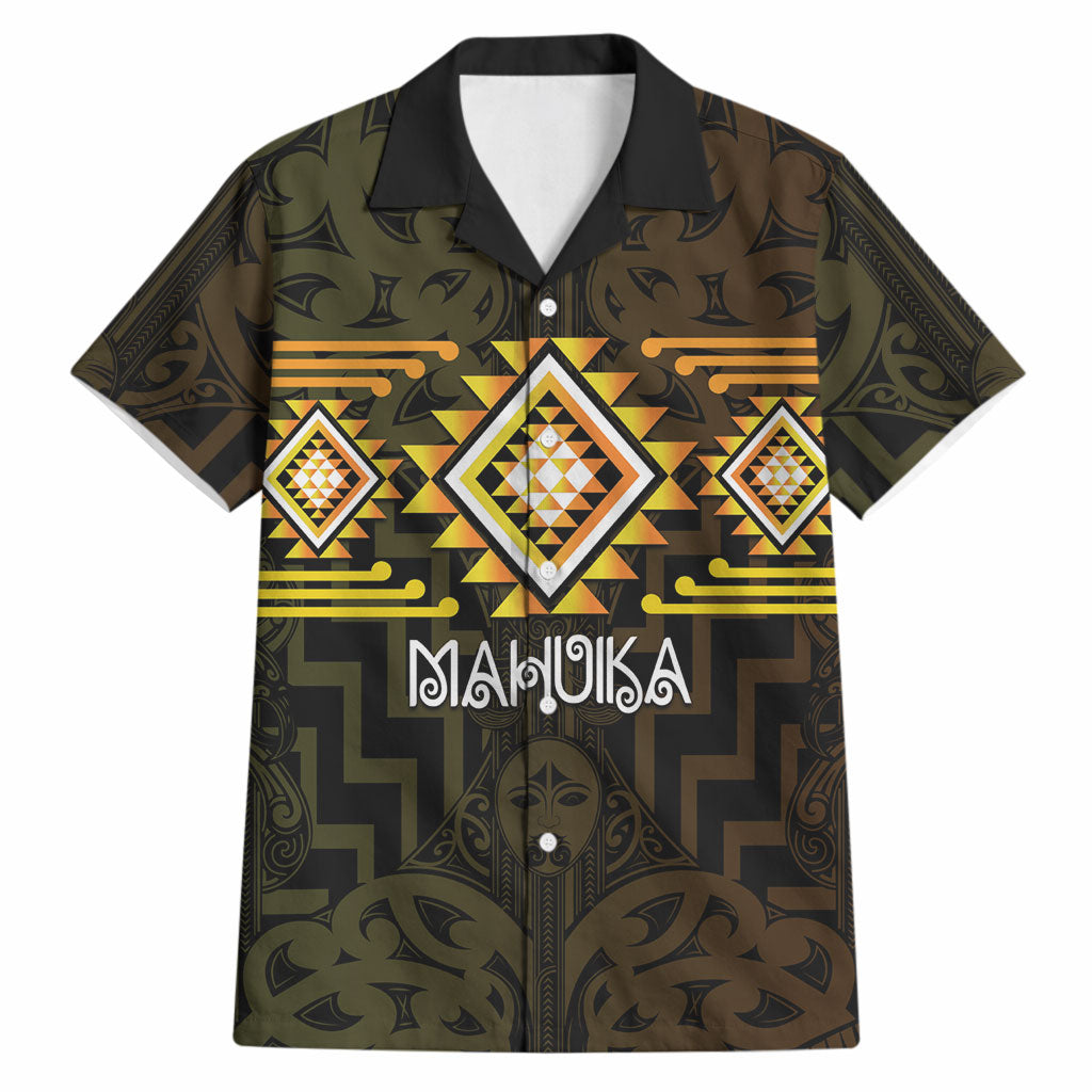Aotearoa Atua Mahuika Personalised Hawaiian Shirt Maori Goddess Of Fire Taniko Motifs LT14 Yellow - Polynesian Pride
