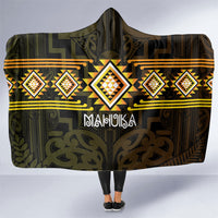 Aotearoa Atua Mahuika Hooded Blanket Maori Goddess Of Fire Taniko Motifs LT14 One Size Yellow - Polynesian Pride