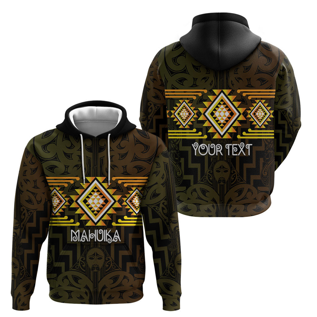 Aotearoa Atua Mahuika Personalised Hoodie Maori Goddess Of Fire Taniko Motifs LT14 - Polynesian Pride