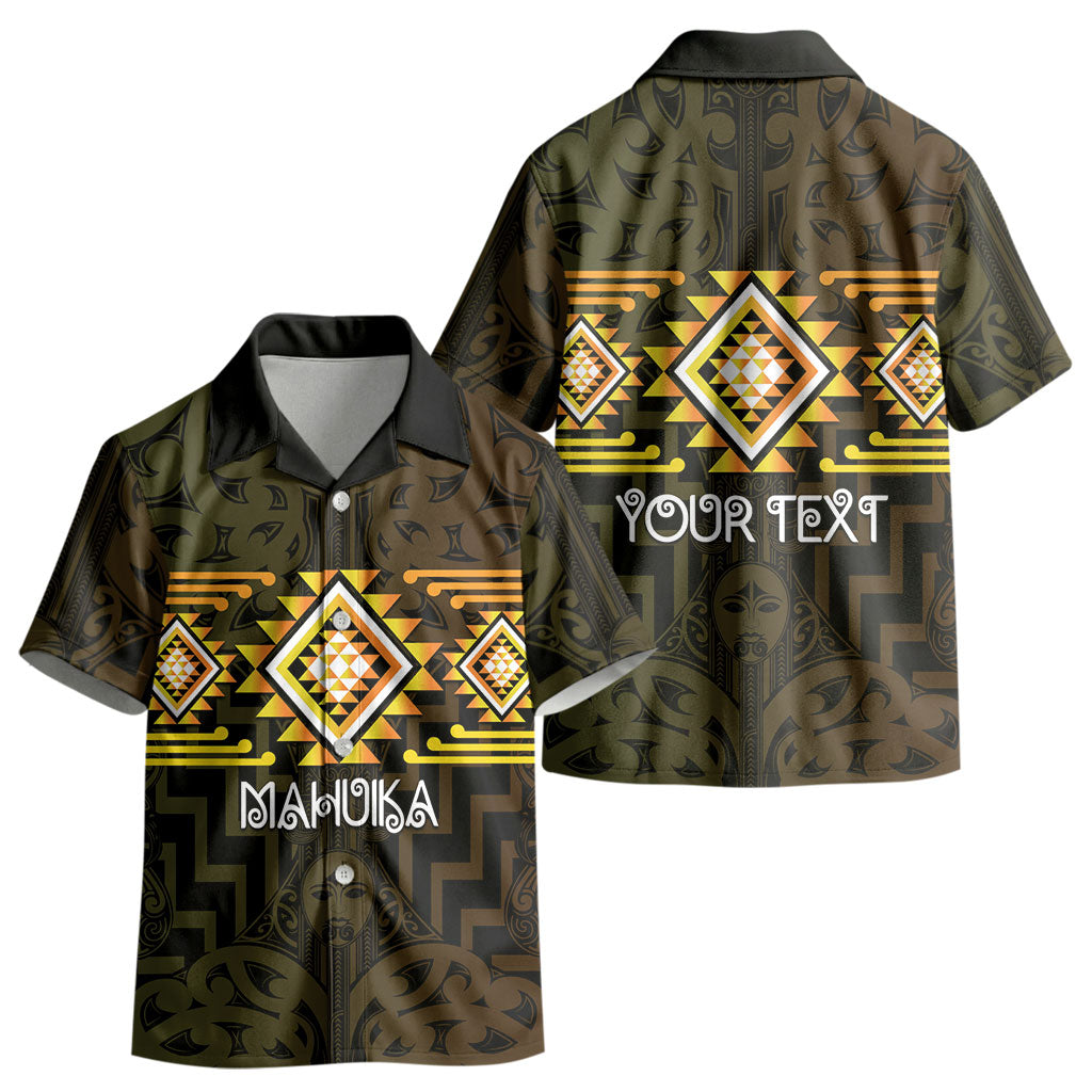 Aotearoa Atua Mahuika Personalised Kid Hawaiian Shirt Maori Goddess Of Fire Taniko Motifs LT14 - Polynesian Pride