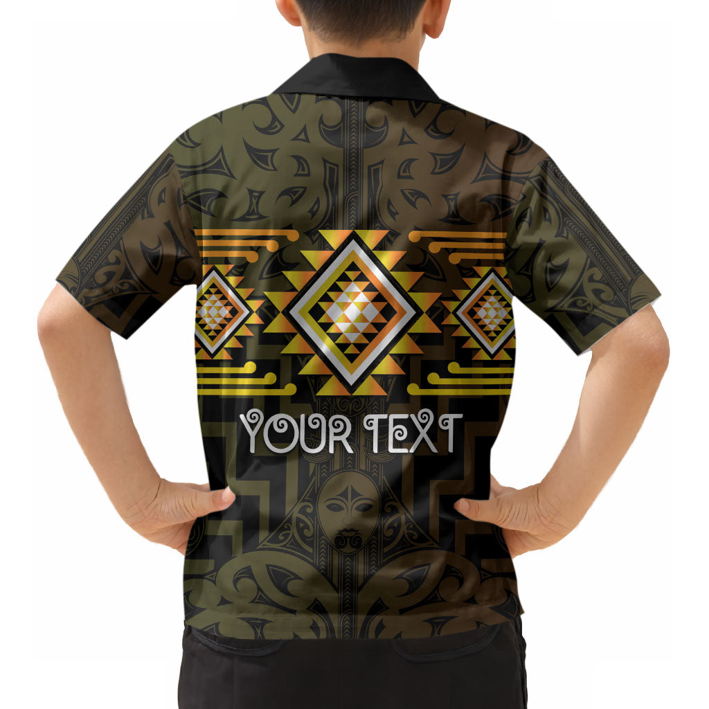 Aotearoa Atua Mahuika Personalised Kid Hawaiian Shirt Maori Goddess Of Fire Taniko Motifs LT14 - Polynesian Pride