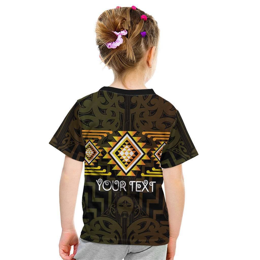 Aotearoa Atua Mahuika Personalised Kid T Shirt Maori Goddess Of Fire Taniko Motifs